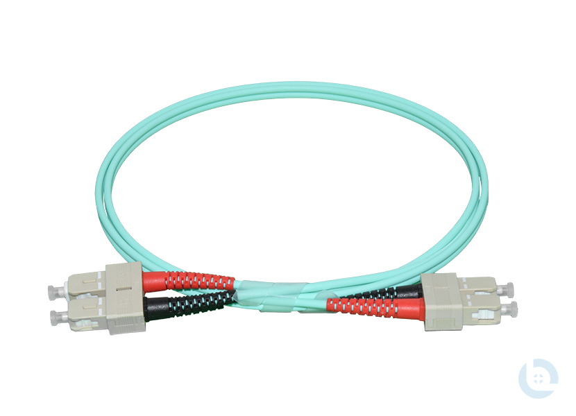 Duplexpatchkabel 2G50/125 OM3 aqua 2,8mm SC/PC-SC/PC